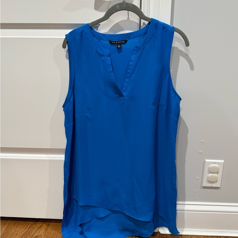 Zac & Rachel Vibrant Blue Sleeveless Blouse